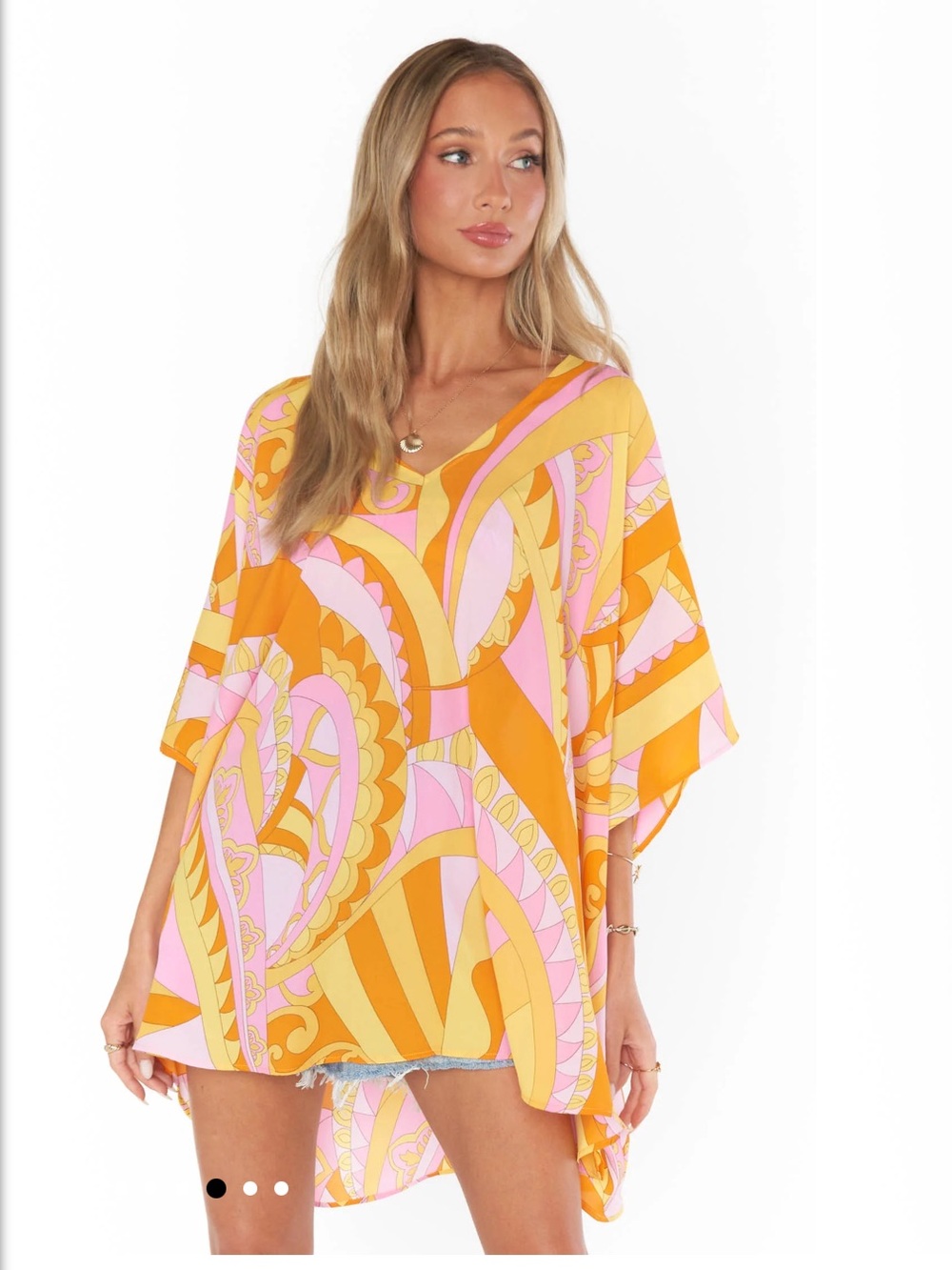 Show Me Your Mumu Peta Tunic Small Caribbean Cocktail Orange Top Beach Cover Up‎
